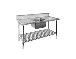 Single Centre Sink Bench & Pot Undershelf - SSB6-1200C/A