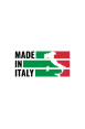 Made In Italy, Vector Logo With Italian Flag Colored Stripes And Country Map